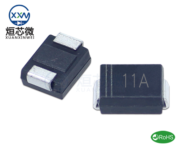 P6SMB11A參數,TVS二極管P6SMB11A瞬態(tài)(變)抑制二極管